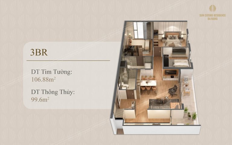 Công bố hình ảnh bóc mái căn hộ The Panoma 2 - Sun Cosmo Residence